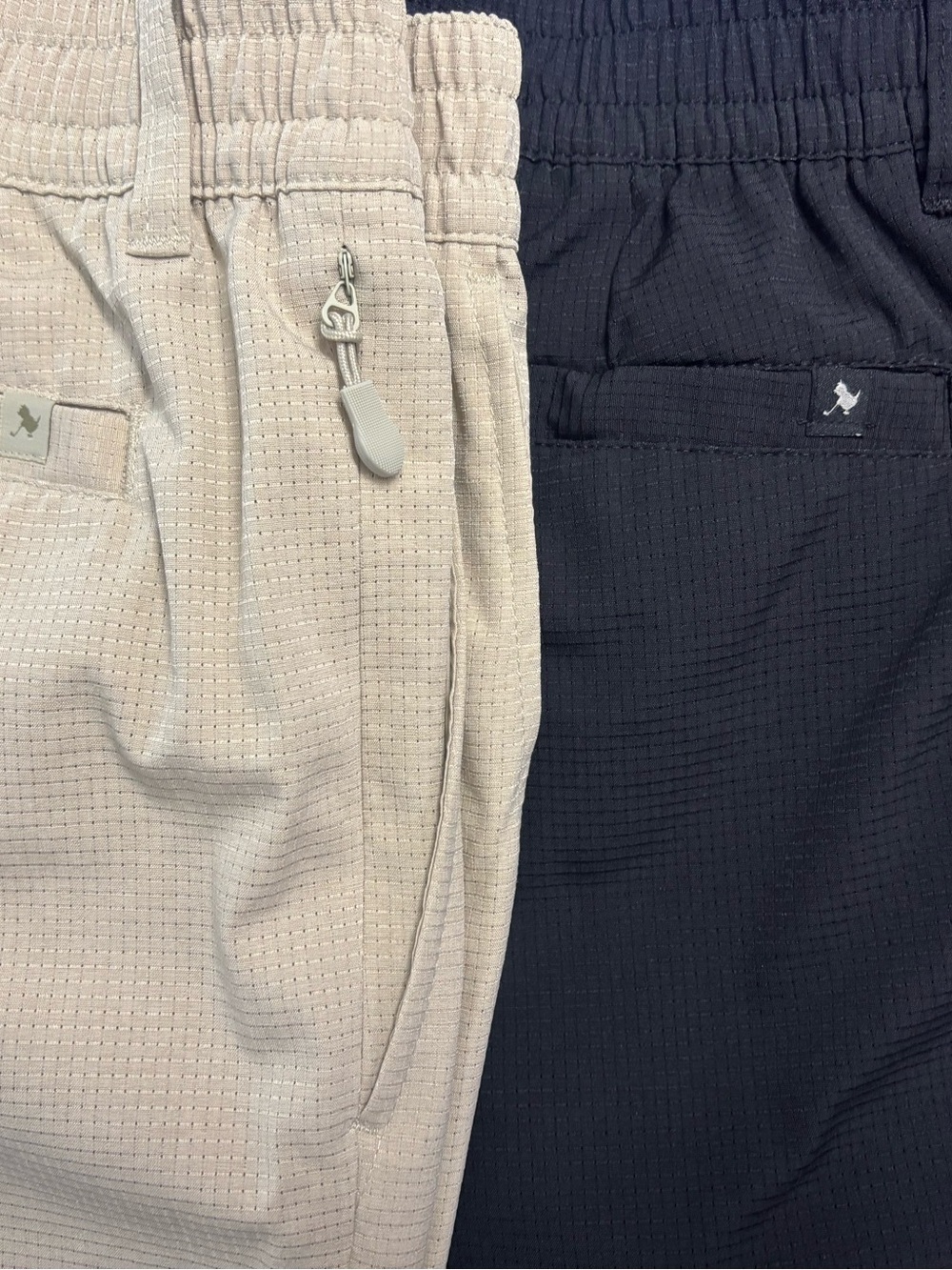 (2) Mens Golf Birdie Bound. Khaki and Black. XL/38x30.